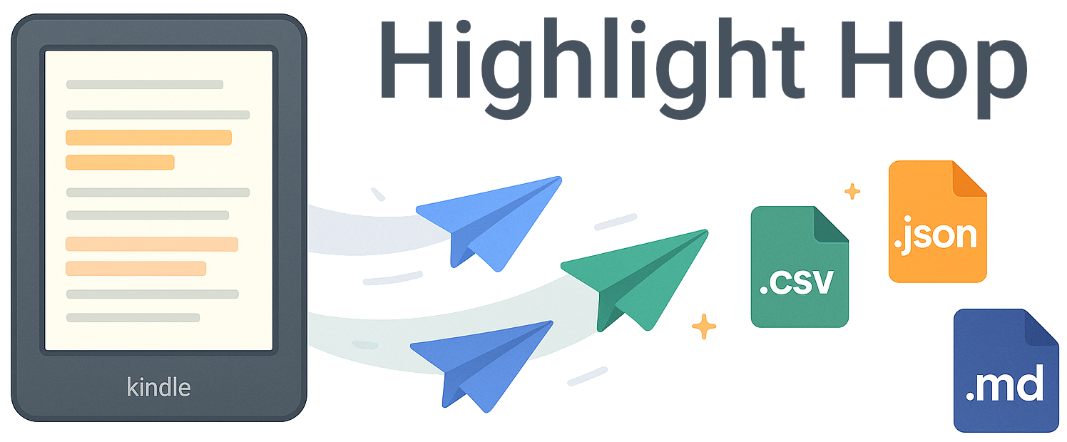 Highlight Hop Banner - Own your Kindle highlights one email at a time